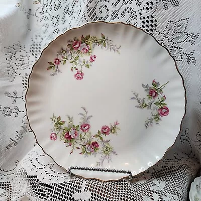 Buy James Kent Old Foley Pink White Roses Cake Plate England Fluted Gold Edge 8  • 19.17£