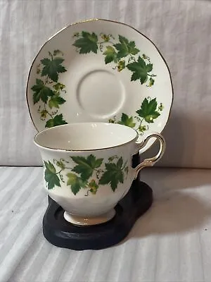 Buy Vtg. Ivy Teacup & Saucer Queen Ann Made In England Fine Bone China • 9.59£