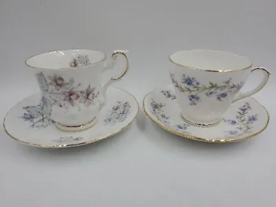 Buy VTG Duchess Tranquility & Queen's Rosina Bone China Tea Cup Saucer 2 Sets NICE • 22.10£