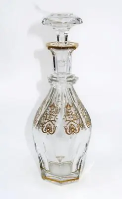Buy Baccarat Crystal Harcourt EMPIRE Gold Cordial Decanter & Stopper, 8 3/8  Tall • 851.83£
