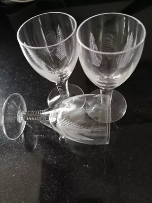 Buy 3 Stuart Crystal Woodchester Sherry Glasses Beautiful Stamped • 15£
