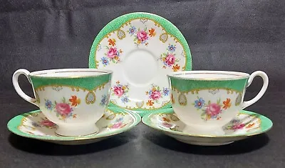 Buy Aynsley Cups & Saucers B4380 Vintage RARE Duos & Spare Saucer Floral Pattern • 18£