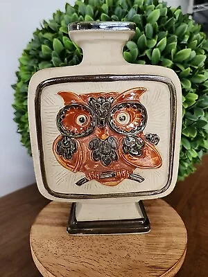Buy Vintage 8” Lrg Mid Century Modern Ceramic Owl Pottery Vase Vessel Rare Atq Deco! • 16.32£