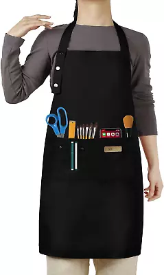 Buy Adjustable Button Apron For Women Men Artist Painting Pottery Garden Cooking Kit • 15.59£