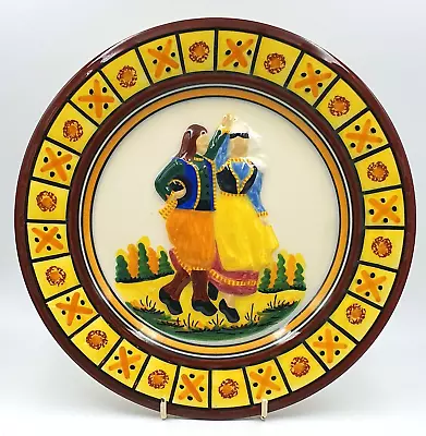 Buy Rare Vintage Hand Painted Henriot Quimper Plate With Raised Breton Figures • 22.95£