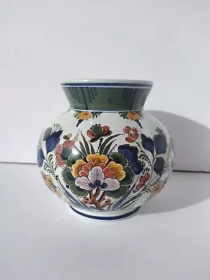 Buy Royal Delft Floral Vase. 14cm Tall • 20£