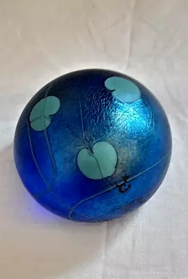 Buy Heron Glass Paperweight Lily Pad In Blue - Gift Box - Handmade In Cumbria, UK • 32£
