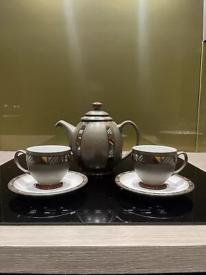 Buy Stunning 5 Piece Denby Marrakech Teapot Teacups And Saucers Superb Condition VTG • 45£