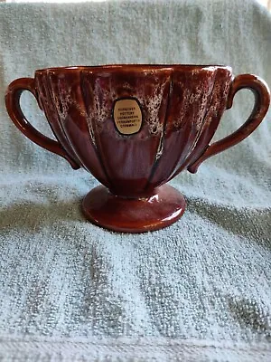 Buy Vintage Kernewek Cornwall Pottery Lustre Ware 2 Handled Trophy Vase • 6£