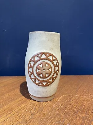 Buy Vintage Retro Tremar Cornwall Vase Stoneware Pinwheel Design Studio Pottery • 10£
