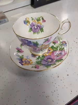 Buy Queen Anne Spring Melody English Footed Fine Bone China Tea Cup & Saucer Set • 18.89£