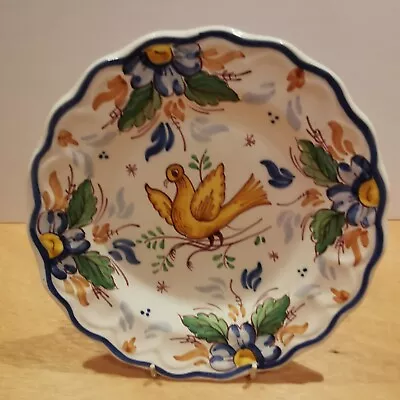 Buy Rare Vintage Pottery Hand Painted Bird Plate Signed PTDO. AMANO JB R210” • 45£