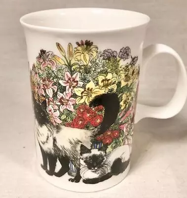 Buy Dunoon Fine Bone China England Sue Scuffard Whimsical Cat Design Cup / Mug • 33.25£