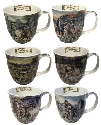 Buy Travelers Fair Coffee Mug Set Of 6 Caravan Horse Fine Bone China Tea Coffee Gift • 49.99£
