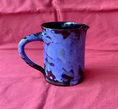 Buy Ewenny Pottery Jug Blue Black Glaze 4 1/4  Tall Welsh Studio Pottery • 15£