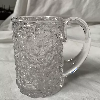 Buy Vintage Whitefriars Glass Mug Bark Texture Geoffrey Baxter 4 Inch, Small Crack • 5£