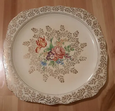 Buy Lord Nelson Ware Elijah Cotton Staffordshire England Floral & Tulip Plate 26cm • 6.20£