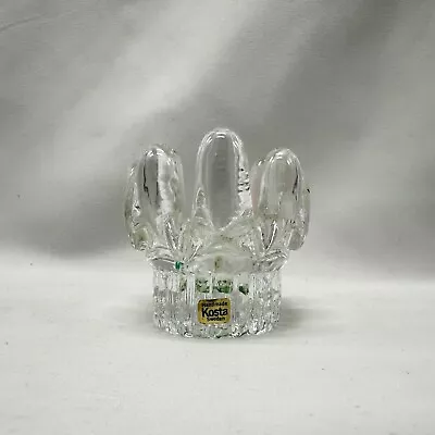 Buy Vintage Handmade Kosta Candle Stick Holder Swedish Sweden Glass • 9.58£