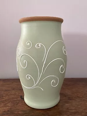 Buy Denby Pottery Ferndale Pattern Vase 19.5  Cm • 9£