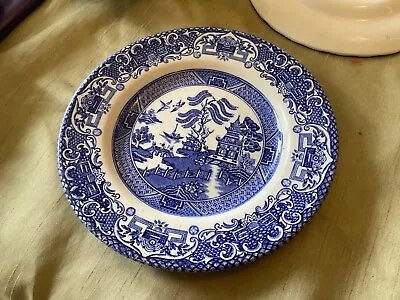 Buy English Ironstone Tableware Staffordshire Old Willow 7  Side Plate • 9.99£