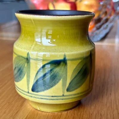 Buy Honiton Pottery England Small Retro Style Leaf Stem Decorative Vase Hand Painted • 9£