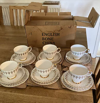 Buy New In Box Tea Set For Six Queen Anne China. Cup Saucer And Side Plate 18 Piece • 34.99£