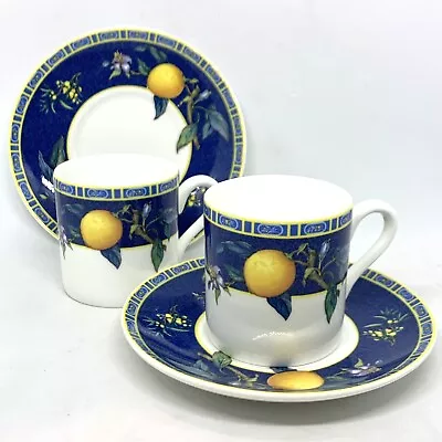 Buy 2 Wedgwood Citrons Bone China Espresso Cup Saucer Teacup Demitasse England 1993 • 216£
