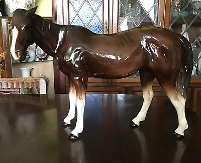 Buy Vintage Melba Ware Horse. Large. 11.5” X 16” Brown & White. Fix To Leg • 48£