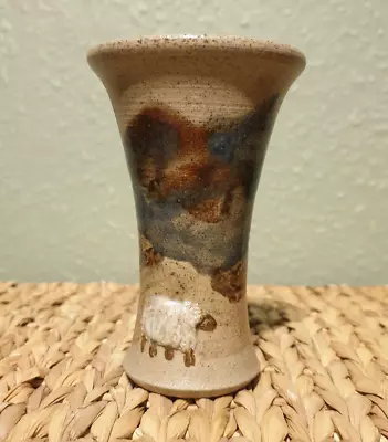 Buy Arran Pottery, Scotland, Sheep, Highlands. Small Vase. • 8.59£