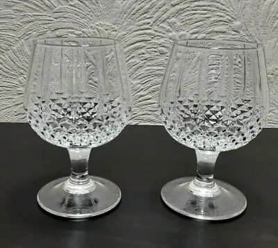 Buy Pair Lead Crystal Pressed Glass Balloon Brandy Cognac Snifters / Glasses 300ml • 14.25£