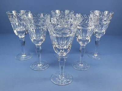 Buy Six Rare Vintage Stuart Crystal Dessert Fortified Wine Glasses Edwardian Pattern • 185£