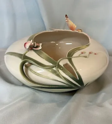 Buy Franz Porcelain Collection - Butterfly Round Vase - Fz00055 • 340.18£