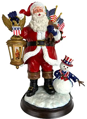 Buy Danbury Mint Star Spangled Santa Standing Porcelain Figure Patriotic Flags Eagle • 28.45£