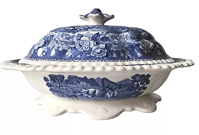 Buy Adams Staffordshire, Cattle Scenery  English Srenic  Covered Vegetable Dish • 15£