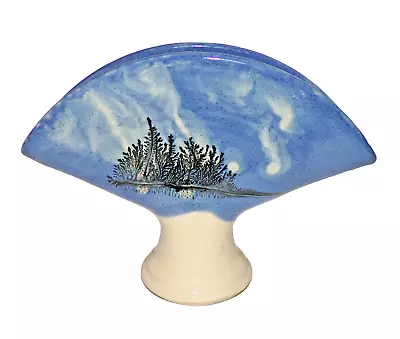 Buy Boscastle Pottery Cornwall Mocha Ware Fan Shape Posy Vase • 6.95£