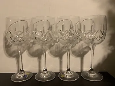 Buy Vintage Bohemia Crystal Henry Marchant Wine Glasses Set Of 4 • 20£
