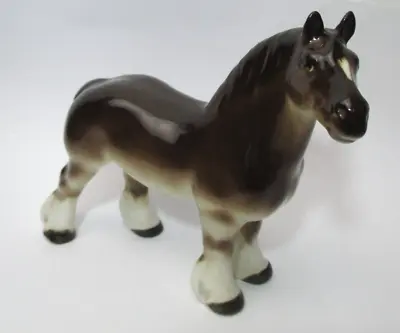 Buy Vintage Russian Soviet USSR Lomonsov Pottery Shire Horse Figurine • 16.99£