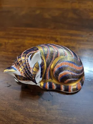 Buy Royal Crown Derby Sleeping Cat Kitten With Silver Stopper • 25£