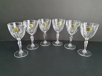 Buy Vintage Cristal D’Arques WASHINGTON Lead Crystal Wine Glasses Wine X6 Boxed • 25£