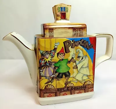 Buy SADLER Classic Stories Pinocchio Themed Novelty Square Shaped Teapot • 9.99£