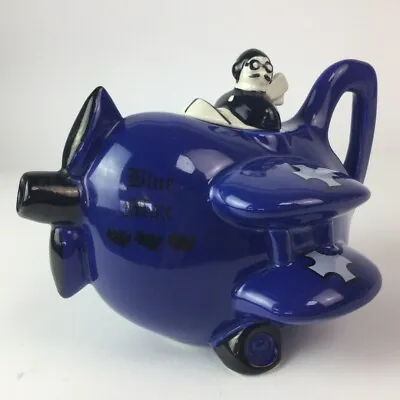 Buy Vintage Carlton Ware Pottery Rare Blue Max Ceramic Novelty Biplane Teapot  • 20£