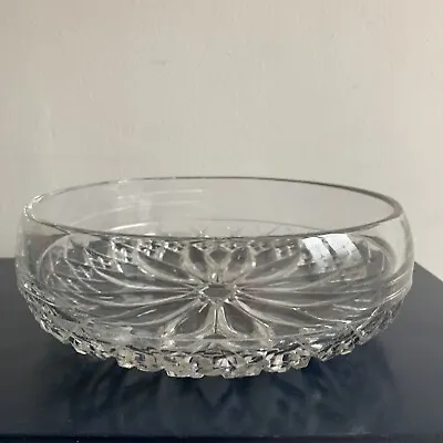 Buy Vintage Low Clear Glass Bowl • 4.99£
