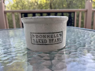Buy Antique O’Donnell’s Baked Beans Stoneware Crock- Rare Personal Size- Redwing?? • 31.50£