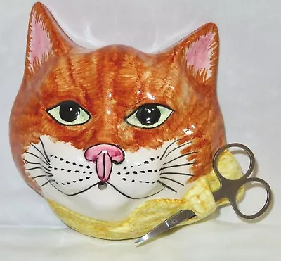Buy Babbacombe Pottery  String Dispenser  Cat  Ginger Cat With Yellow Bow • 29.50£