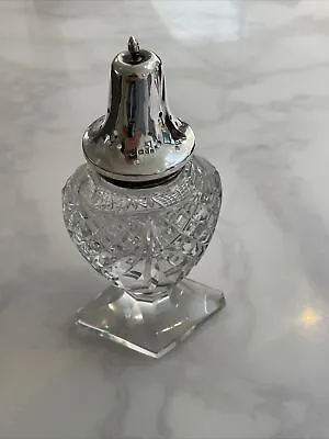 Buy Antique Solid Silver And Cut Glass Sugar Shaker • 25£