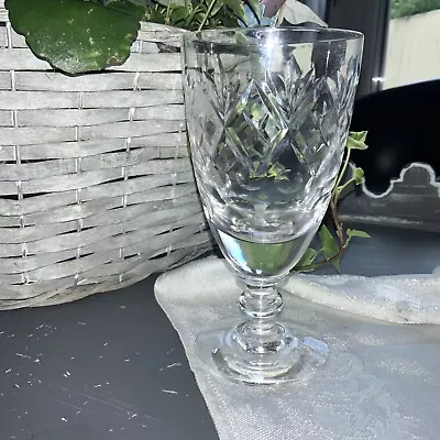 Buy Royal Doulton Georgian Cut Wine Glass Faceted Stem 5 1/4  13.3 Cm Tall 1st Heavy • 16£