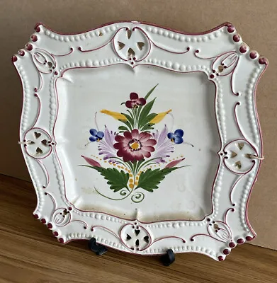 Buy RCCL Pottery Plate Hand Painted Wall Plaque Reticulated Square Portugal • 36.05£