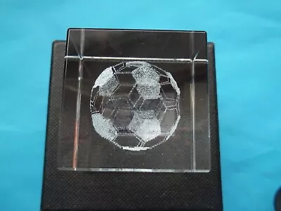 Buy Crystal Clear Collectables Paperweight Football Laser Art • 3.50£