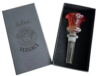 Buy BNIB Rosenthal For Versace Lead Crystal  Treasury  Medusa Bottle Stopper - Amber • 30£