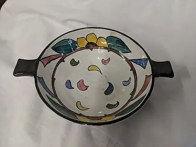 Buy Antique  Pottery Quaich Bowl Painted  Unmark Possible Scottish • 50£